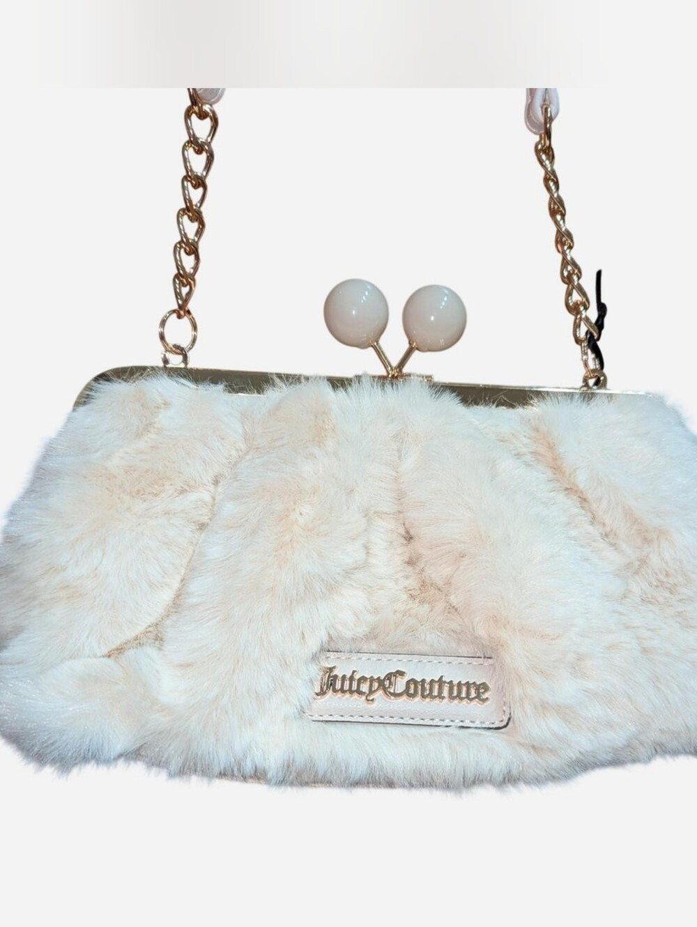 Juicy Couture “Keep It Classy” Faux Fur Frame Crossbody Bag